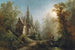 Eine Nacht im Mondschein auf einer Kapelle und Rittern - Albert Rieger — Ansicht des Kunstwerks