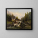 Landschaft mit Wassermühle im Berner Oberland - Albert Rieger — gerahmtes Bild an der Wand