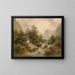 Mühle am Bachufer - Albert Rieger — gerahmtes Bild an der Wand