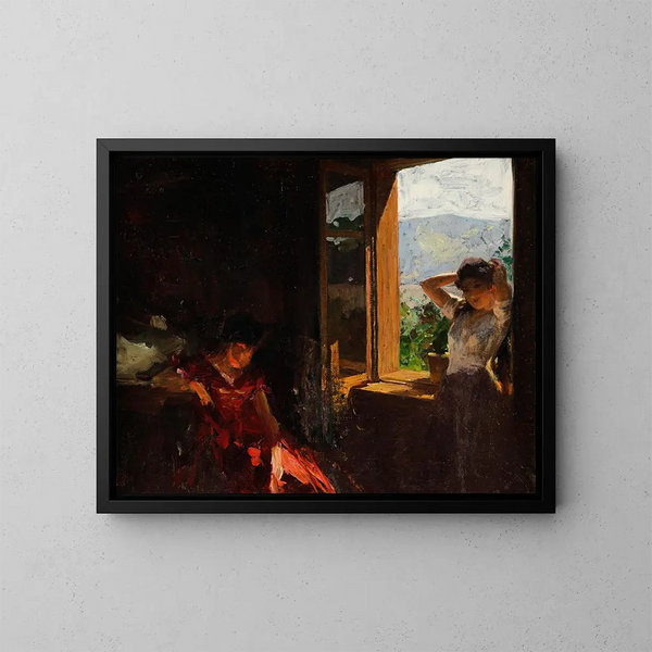 Promenade de l'après-midi - Albert Ritzberger — gerahmtes Bild an der Wand