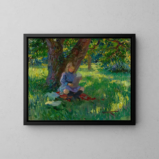 Albert Thomas Jarvis Gilbert - Reading in the Shade.webp