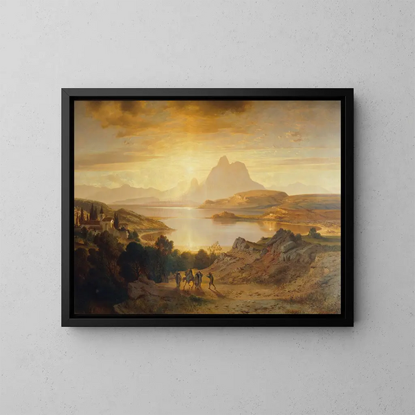 Lac de Lugano - Albert Zimmermann — gerahmtes Bild an der Wand