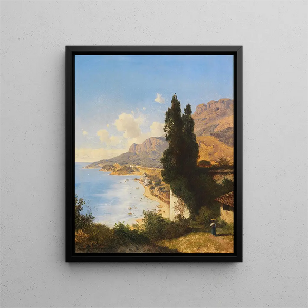 Das Monaco-Spiel in Nizza - Albert Zimmermann — gerahmtes Bild an der Wand