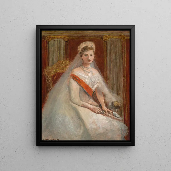 Portrait der Zarin Alexandra Fjodorowna - Albert von Keller — gerahmtes Bild an der Wand