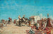 Arabische Händler auf einem Markt in der Nähe der Stadtmauern - Alberto Pasini — Ansicht des Kunstwerks