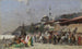 Markt am Bosporus Konstantinopel und die Neue Moschee in der Ferne - Alberto Pasini — Ansicht des Kunstwerks