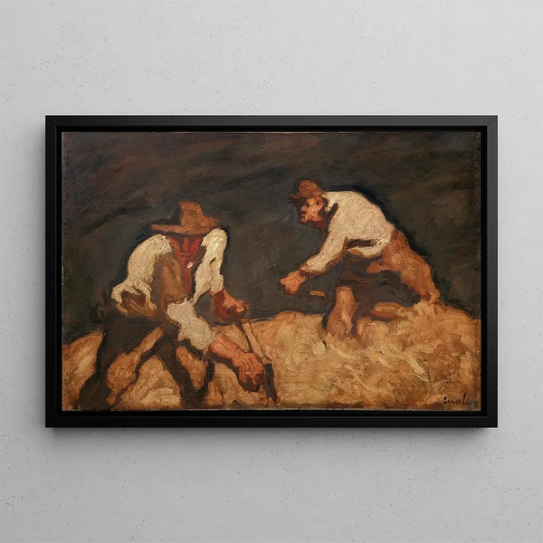 Fächter in einem drohenden Sturm - Albin Egger-Lienz — gerahmtes Bild an der Wand
