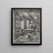 Saint Jérôme dans son bureau - Albrecht Dürer — gerahmtes Bild an der Wand