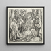 Die Heilige Familie mit zwei Musikerengeln - Albrecht Dürer — gerahmtes Bild an der Wand