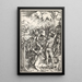 Der Märtyrertod der Heiligen Katharina - Albrecht Dürer — gerahmtes Bild an der Wand