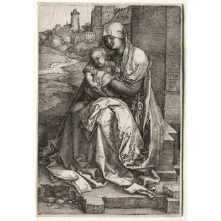 Albrecht Drer - The Virgin and Child Seated by the Wall.webp