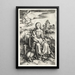 Die Jungfrau und das Kind mit einem Affen - Albrecht Dürer — gerahmtes Bild an der Wand