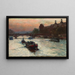 Abend am Seine-Ufer Studie - Aleksander Gierymski — gerahmtes Bild an der Wand