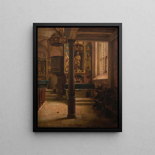 Aleksander Gierymski - Interior of St Wolfgangs Church in Rothenburg.webp