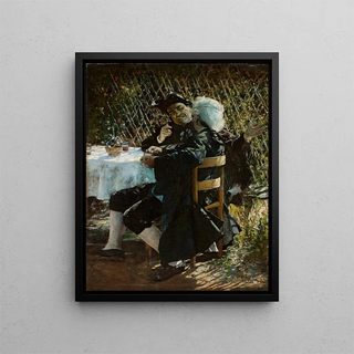 Aleksander Gierymski - Priest in conversation with a man in a frock coat.webp