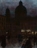 Wittelsbacher Platz in München bei Nacht - Aleksander Gierymski — Ansicht des Kunstwerks