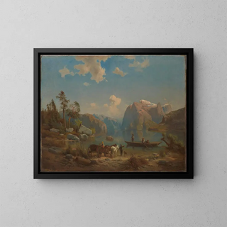 Aleksander Kotsis - Mountain Landscape with a Lake.webp