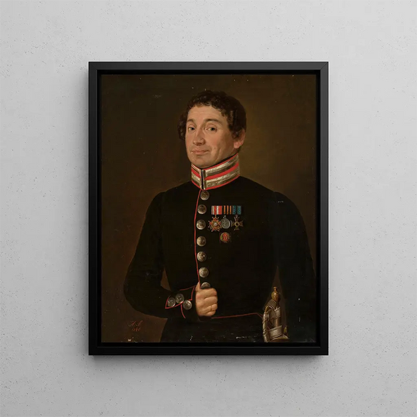 Portrait eines russischen Militäroffiziers - Aleksander Stankiewicz — gerahmtes Bild an der Wand