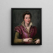Portrait einer Dame (Kasuskonflikt) - Alessandro Allori — gerahmtes Bild an der Wand