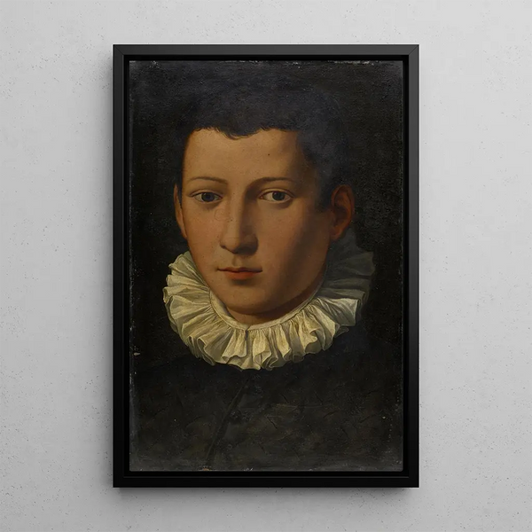 Reproduktion des Gemäldes Portrait eines jungen Mannes - Alessandro Allori