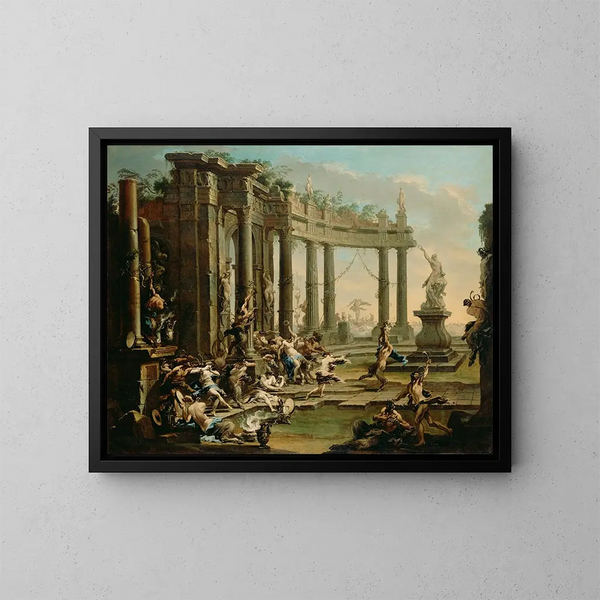 Bacchanale - Alessandro Magnasco — gerahmtes Bild an der Wand