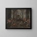 Innenansicht einer Synagoge - Alessandro Magnasco — gerahmtes Bild an der Wand