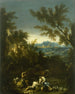 Landschaft mit Figuren - Alessandro Magnasco — Ansicht des Kunstwerks