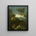 Landschaft mit Figuren - Alessandro Magnasco — gerahmtes Bild an der Wand