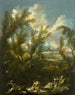 Landschaft mit der Wäscherin - Alessandro Magnasco — Ansicht des Kunstwerks