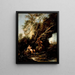 Landschaft mit der Versuchung Christi - Alessandro Magnasco — gerahmtes Bild an der Wand
