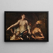 Venus in der Schmiede des Vulkan mit Cupido mit verbundenen Augen - Alessandro Magnasco — gerahmtes Bild an der Wand