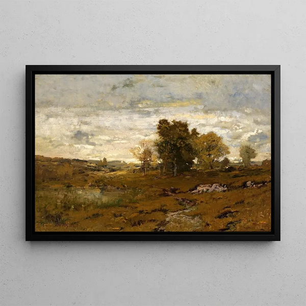 Herbst in Arkville - Alexander Helwig Wyant — gerahmtes Bild an der Wand