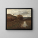 Herbstlandschaft und Teich - Alexander Helwig Wyant — gerahmtes Bild an der Wand