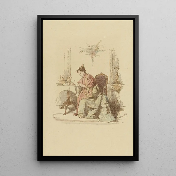 Alexander Hugo Bakker Korff - Vrouw die een brief leest aan een tafel.webp
