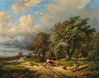 Alexander Joseph Daiwaille - A Herd of Animals Returning Home before the Storm.webp