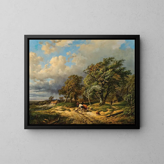 Alexander Joseph Daiwaille - A Herd of Animals Returning Home before the Storm.webp