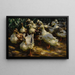 Enten in der Sonne (Konflikt des Cas) - Alexander Koester — gerahmtes Bild an der Wand