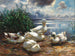 Enten auf dem Chiemsee im aufziehenden Sturm - Alexander Koester — Ansicht des Kunstwerks