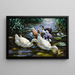 Fünf Enten - Alexander Koester — gerahmtes Bild an der Wand