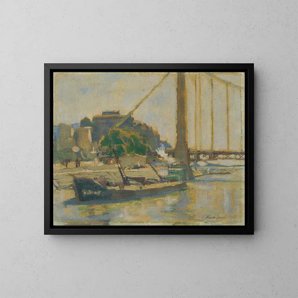 Altes Budapest - Alexander Kubnyi — gerahmtes Bild an der Wand