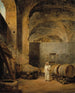 Ein Mönch in einer in eine Weinkeller verwandelten Ruine - Alexander Laurus — Ansicht des Kunstwerks