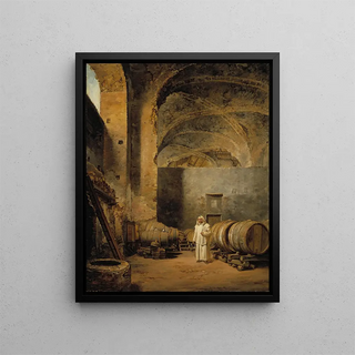 Alexander Laurus - A Monk In A Ruin Which Has Been Made Into A Wine Cellar.webp