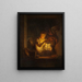 Eine Frau mit Laterne - Alexander Laurus — gerahmtes Bild an der Wand
