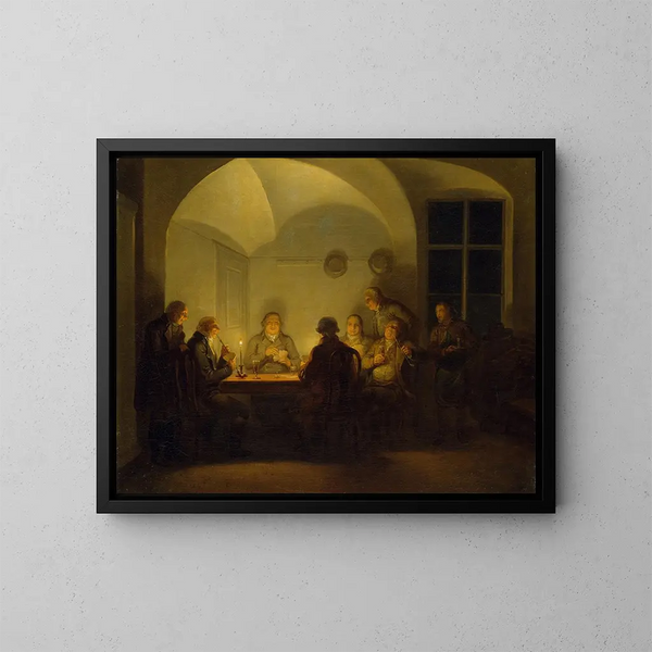 Die Kartenspieler - Alexander Laurus — gerahmtes Bild an der Wand