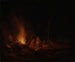Fischer, die ein Lagerfeuer anzünden - Alexander Laurus — Ansicht des Kunstwerks