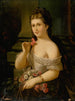 Junge Frau mit Blumenstrauß - Alexander Nyulassy — Ansicht des Kunstwerks