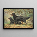 Zwei Setter Gordon nach links blickend, einer stehend, einer liegend - Alexander Pope Jr — gerahmtes Bild an der Wand