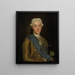 Der König Gustave III von Schweden - Alexander Roslin — gerahmtes Bild an der Wand
