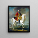 Louis-Philippe Duc d'Orléans grüßt seine Armee auf dem Schlachtfeld - Alexander Roslin — gerahmtes Bild an der Wand