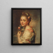 Portrait der Ehefrau des Künstlers Marie Suzanne geb. Giroust - Alexander Roslin — gerahmtes Bild an der Wand